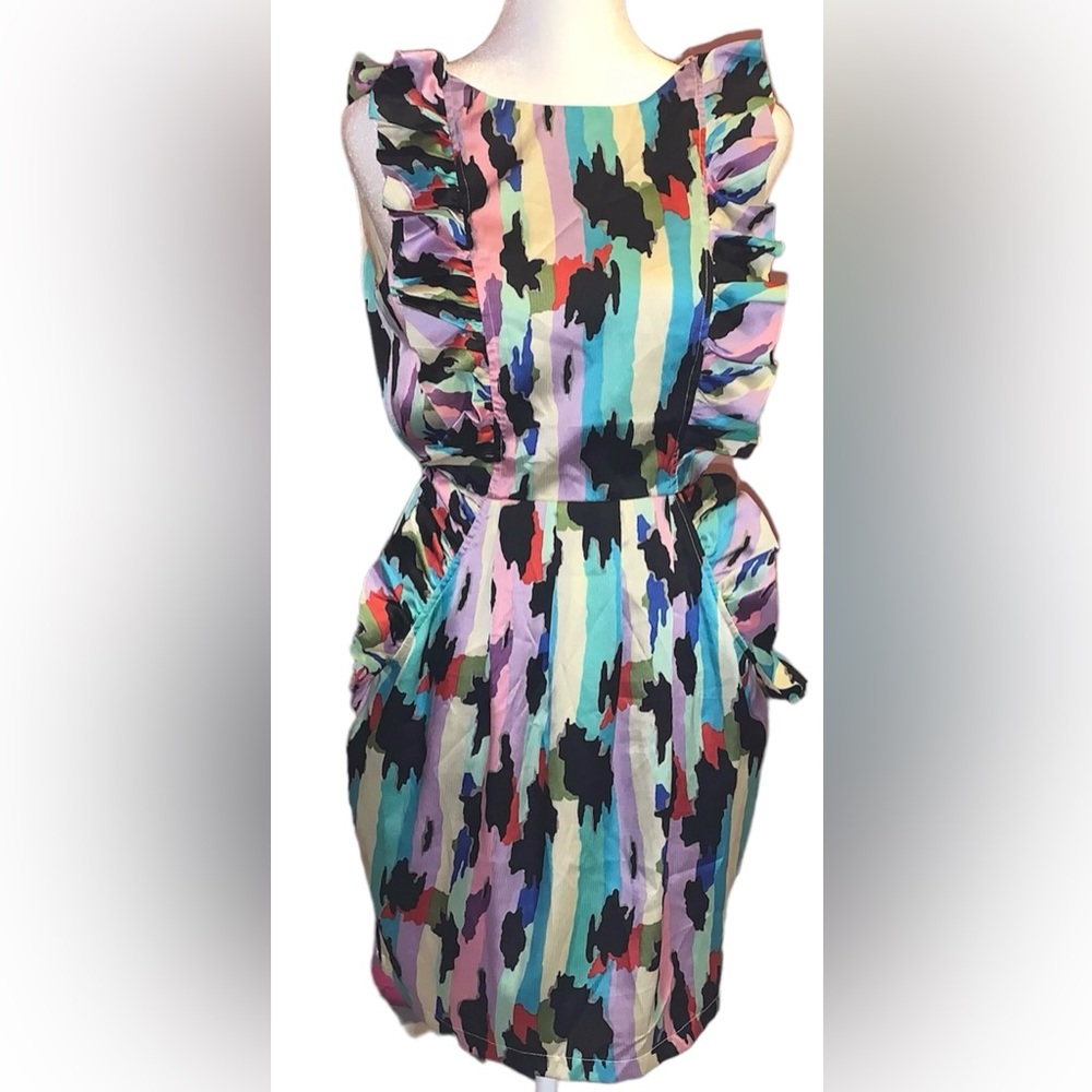 Karlie Open Back Ruffle Mini Dress